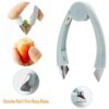 Strawberry Huller Stem Remover Tomato Corer Potato Pineapple Carrot Cutter Tool Kitchen Gadget Tweezers Peeler Utensil Clip for Fruit and Vegetable (Blue) - Image 7